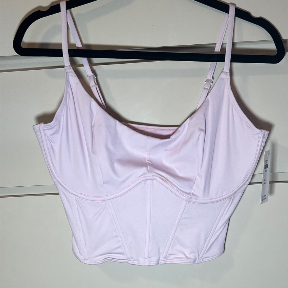 Gilly Hicks Soft Pink Corset-Style Top